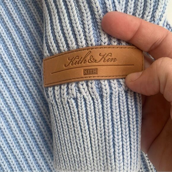 Kith Garment Dyed Meyer Large Knit Crewneck in Woven Colorway 2023 Deadstock NWT - Picture 10 of 13